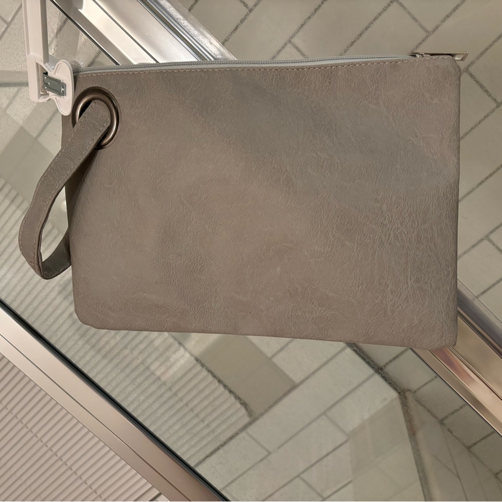 Grey clutch / wristlet